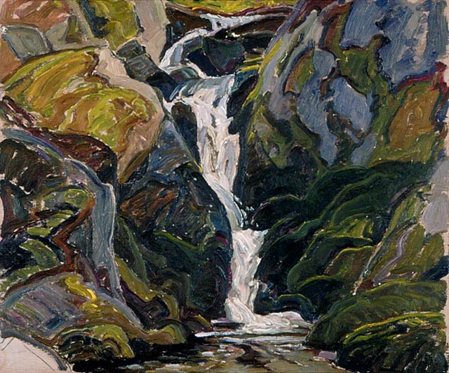 Waterfalls on the Way into Nellie Lake by Franklin Carmichael