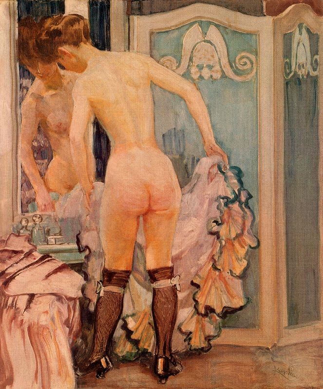 Boudoir scene by Frantisek Kupka