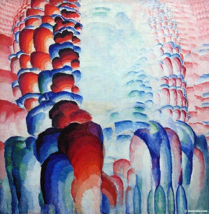 Hindu Motif, or Graduated Red by Frantisek Kupka