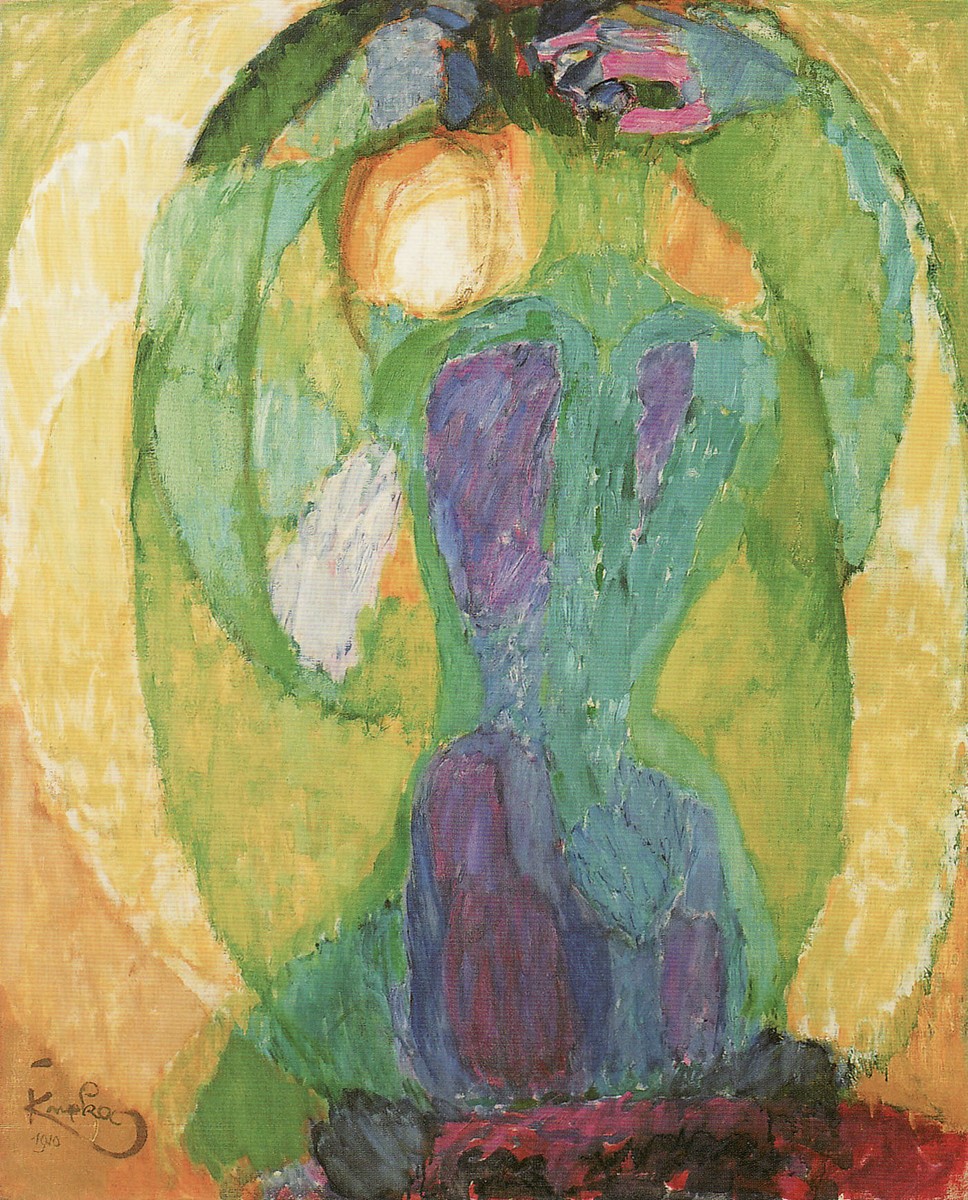 Oval mirror by Frantisek Kupka