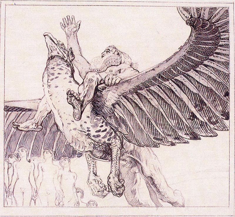 Prometheus in chains by Frantisek Kupka