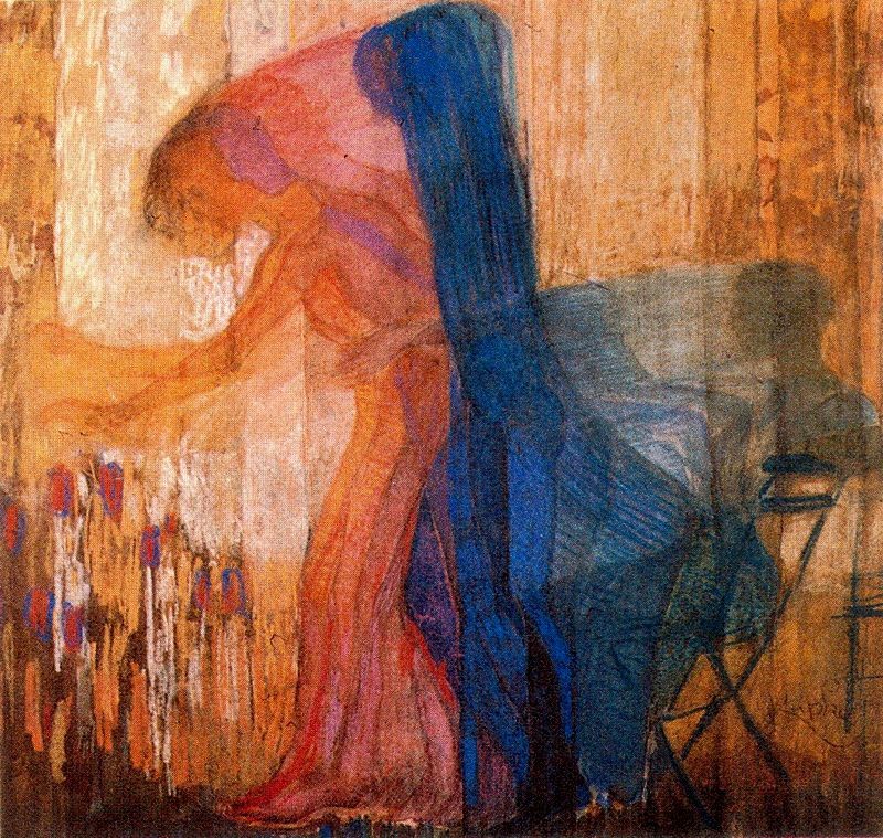 Woman Picking Flowers by Frantisek Kupka