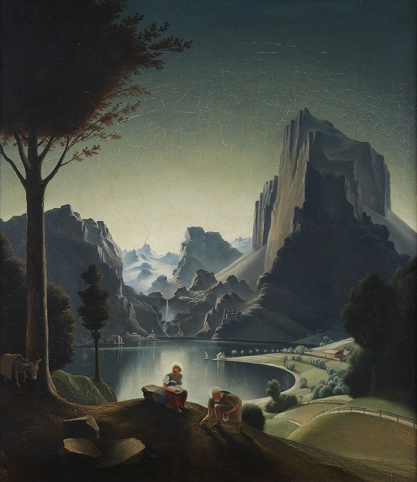 Landscape with Painter by Franz Sedlacek