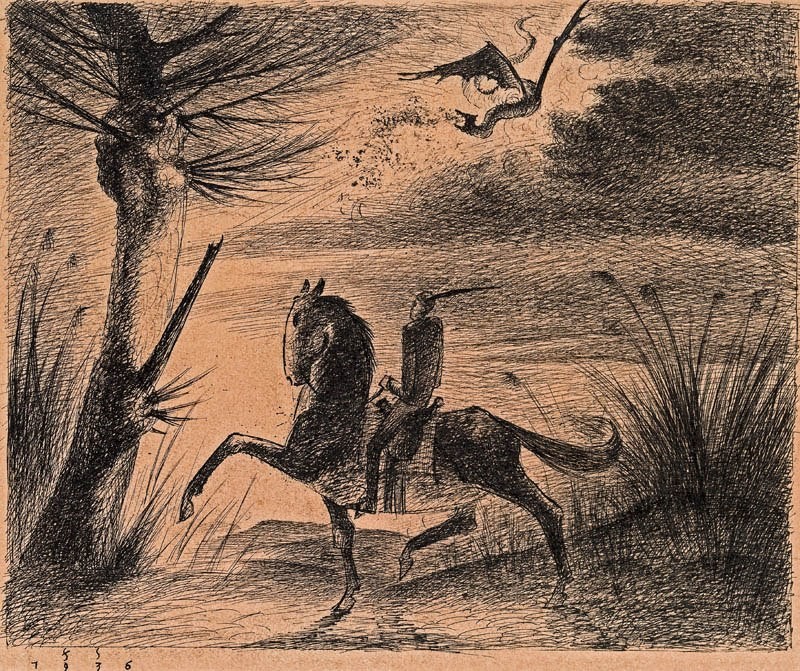 Reiter Und Drache by Franz Sedlacek