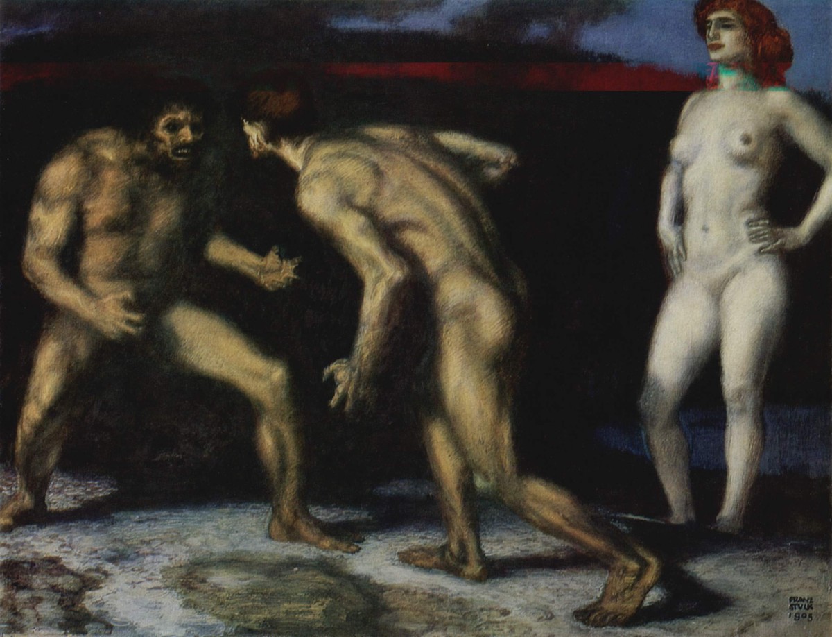 Battle for a Woman by Franz Stuck