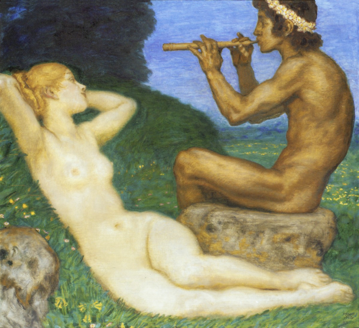 Springtime of love by Franz Stuck
