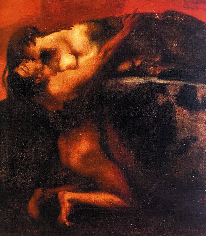 The Kiss of the Sphinx by Franz Stuck