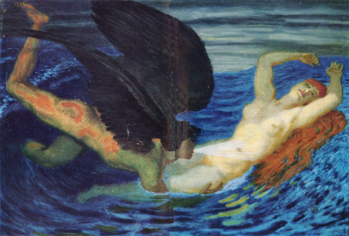 Wind and wave by Franz Stuck