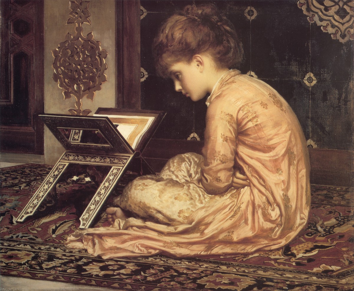 Study At a Reading Desk by Frederic Leighton