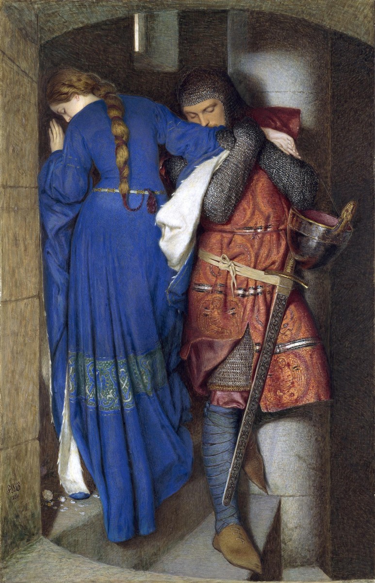 Hellelil and Hildebrand, the Meeting on the Turret Stairs by Frederick William Burton