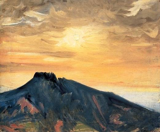 Sunrise over Mount Goken by Fujishima Takeji