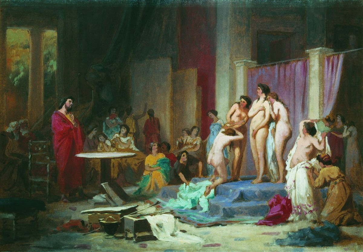 Apelles chooses his model by Fyodor Bronnikov