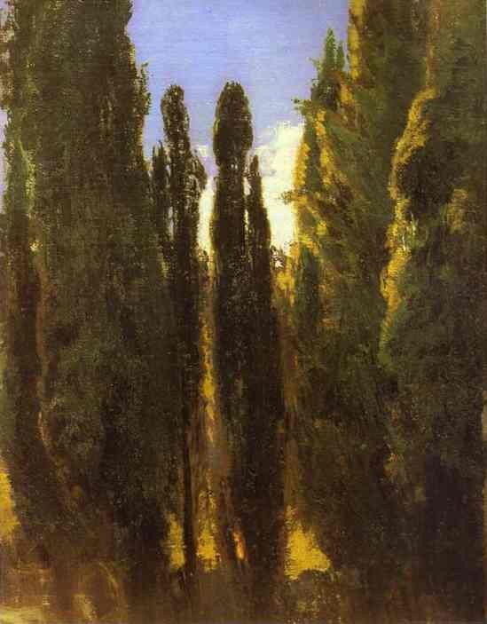 Cypresses in the Crimea by Fyodor Vasilyev