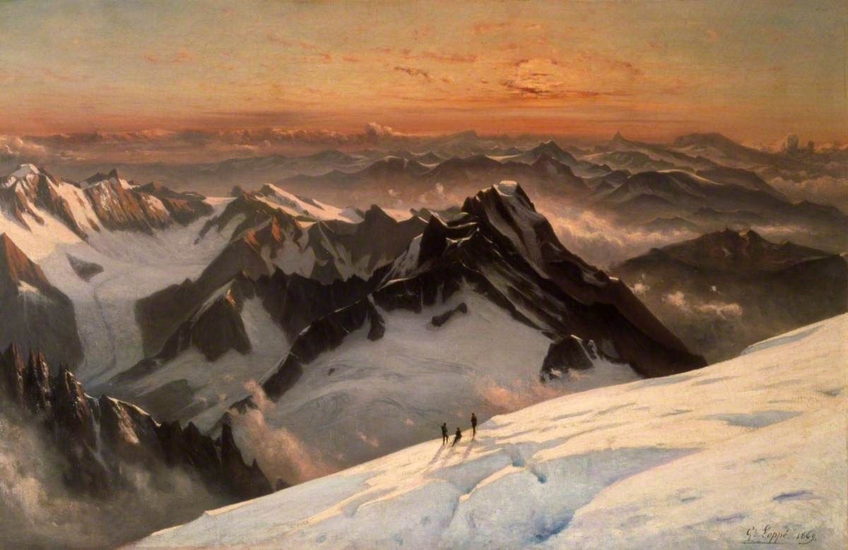 View from Mont Blanc Summit, Sunrise by Gabriel Loppe