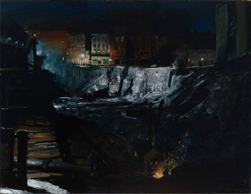 Excavation at Night by George Bellows