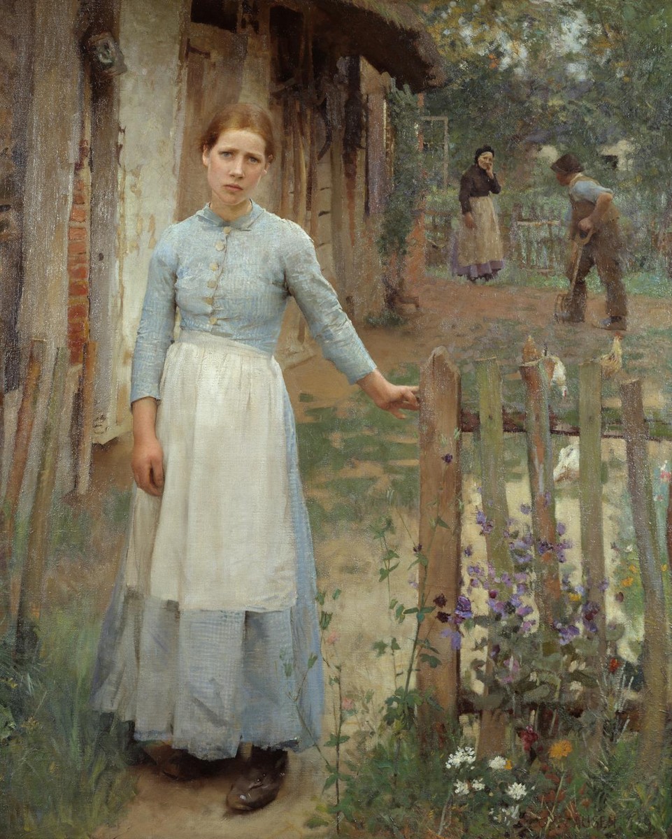 The Girl at the Gate by George Clausen