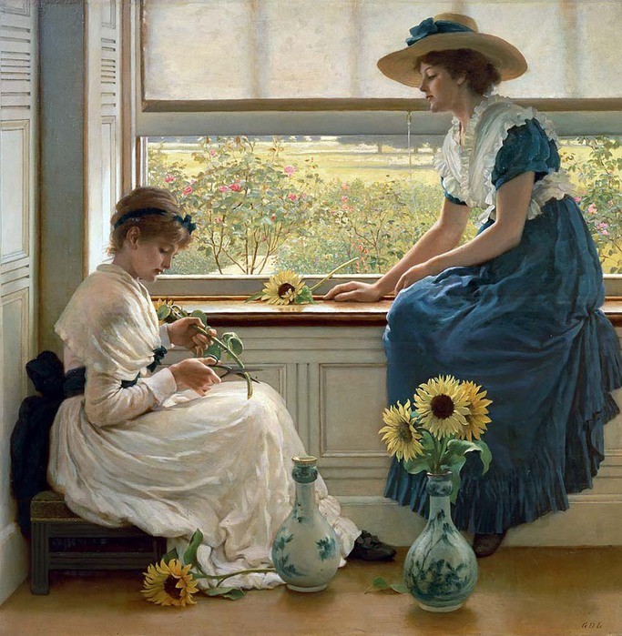 Sun and Moon Flowers by George Dunlop Leslie