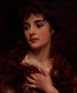 Portrait of a girl by George Elgar Hicks