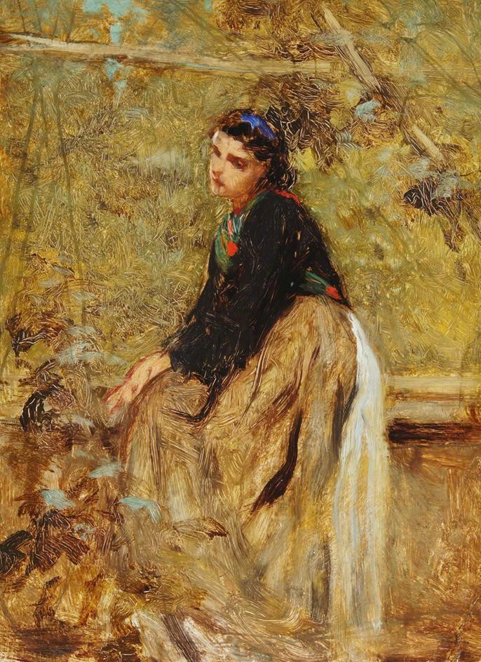Seated Girl by George Elgar Hicks