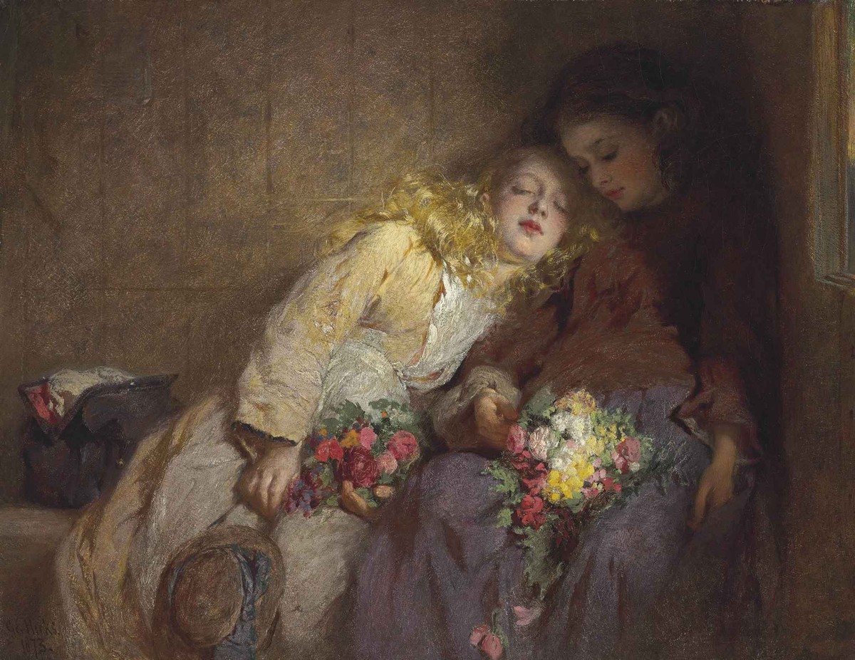 The return home by George Elgar Hicks