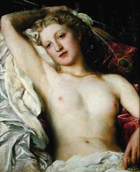 Girl with Peacock by George Frederick Watts