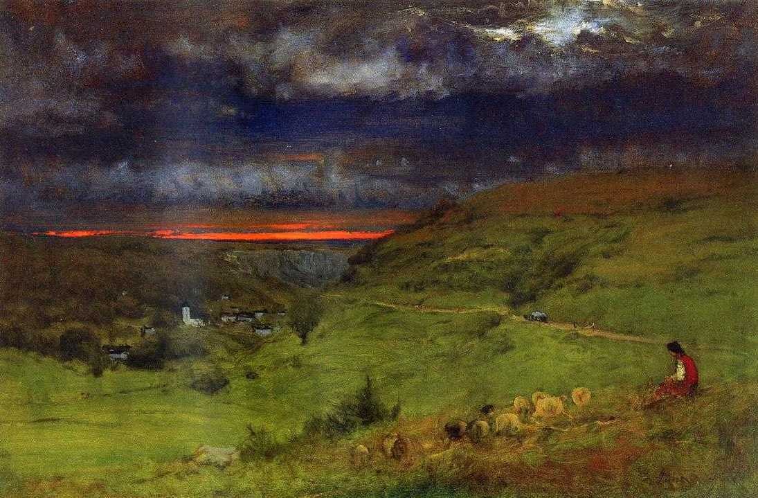 Sunset at Etretat by George Inness
