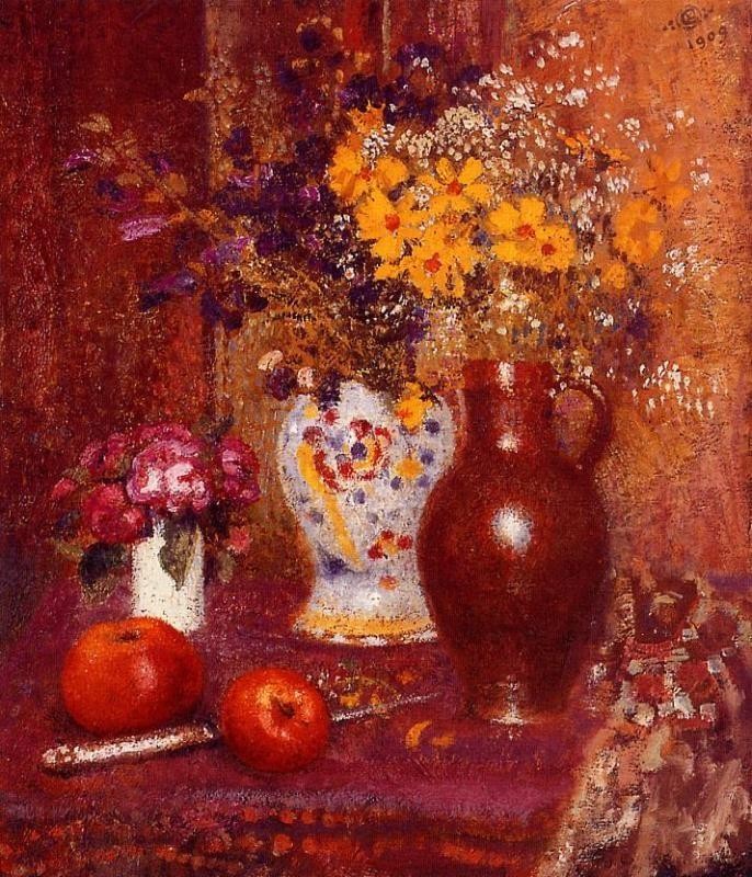 Flowers and Apples by Georges Lemmen