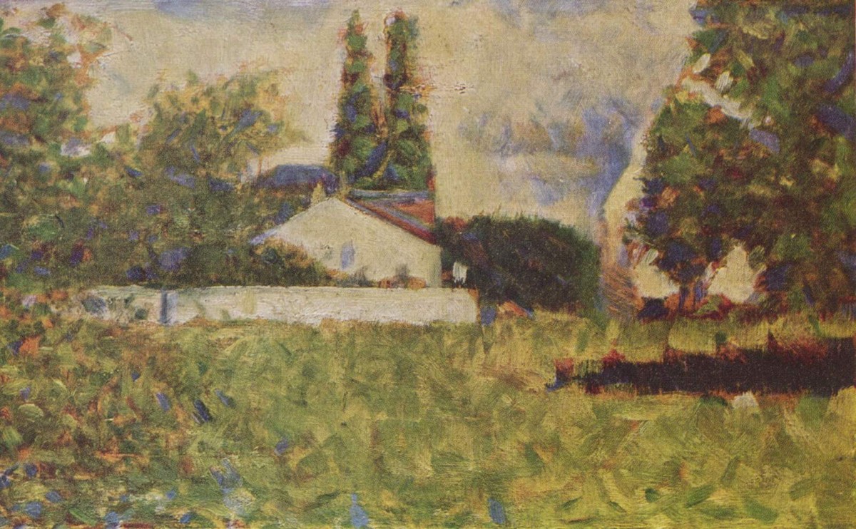 A house between trees by Georges Seurat