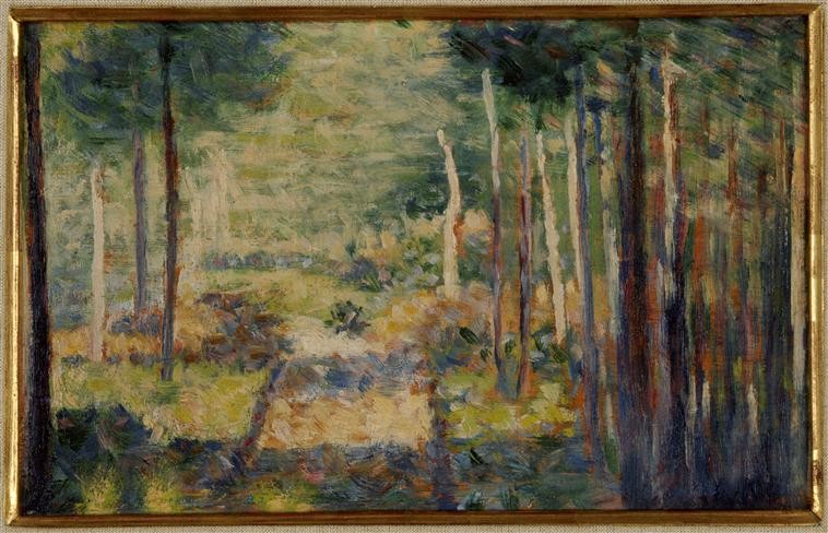 Alley in the forest, Barbizon by Georges Seurat