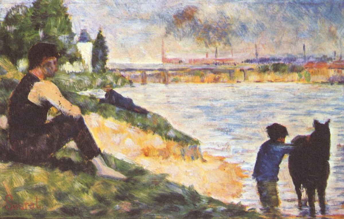 Boy with horse by Georges Seurat