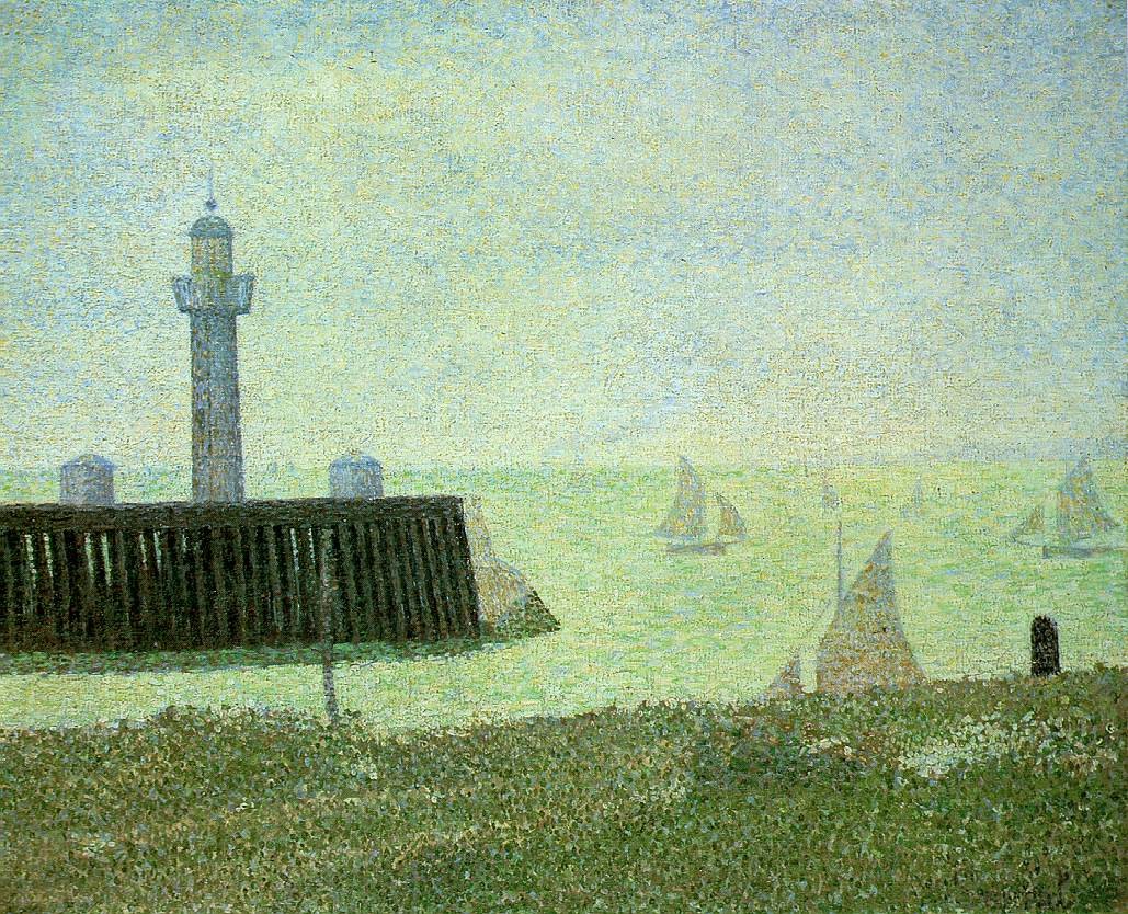 End of the Jetty, Honfleur by Georges Seurat
