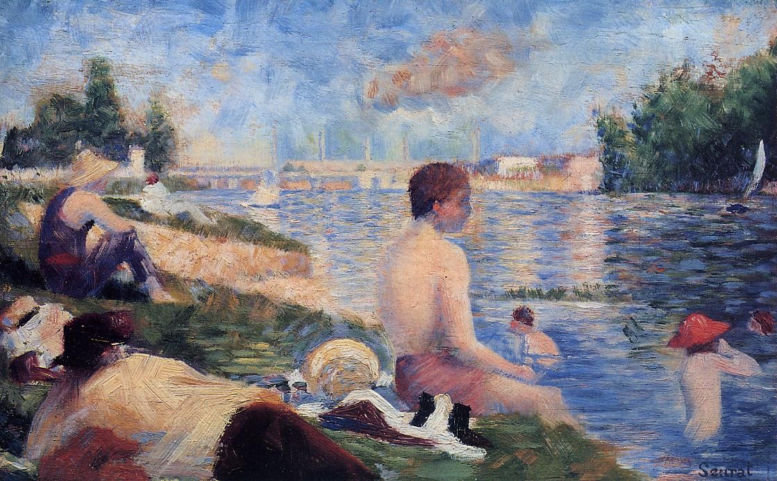 Final Study for Bathing at Asnieres by Georges Seurat