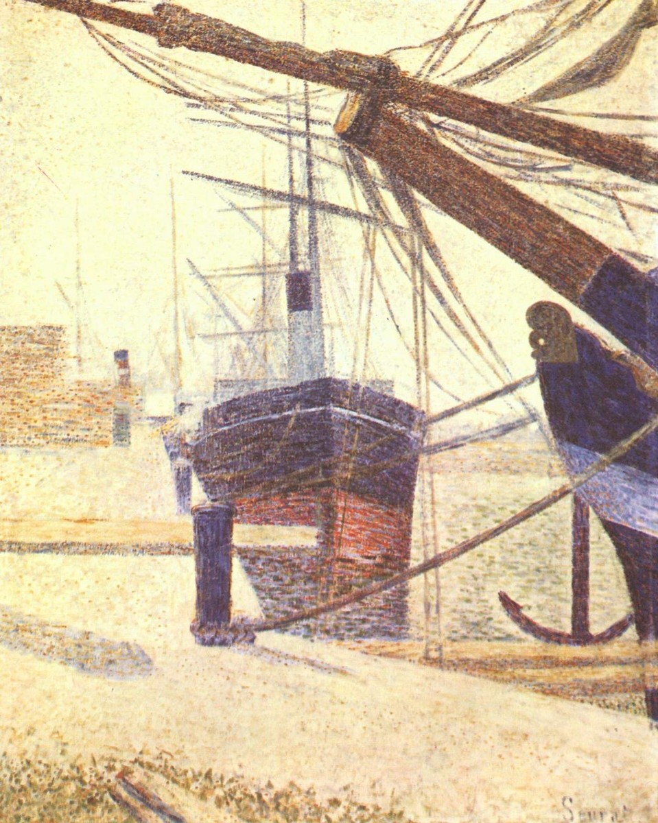 Harbor in Honfleur by Georges Seurat