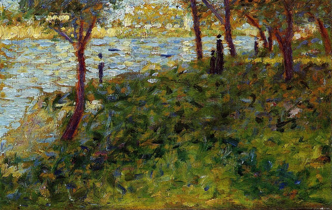 Landscape with Figure. Study for 'La Grande Jatte' by Georges Seurat