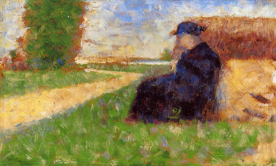 Large Figure in a Landscape by Georges Seurat