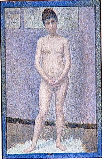 Model to front by Georges Seurat