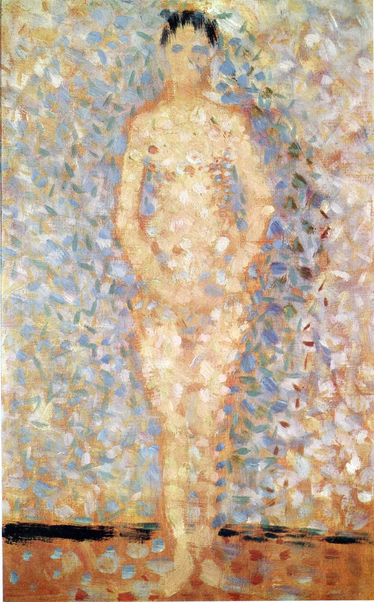 Poseur standing, front view, study for "Les poseuses" by Georges Seurat