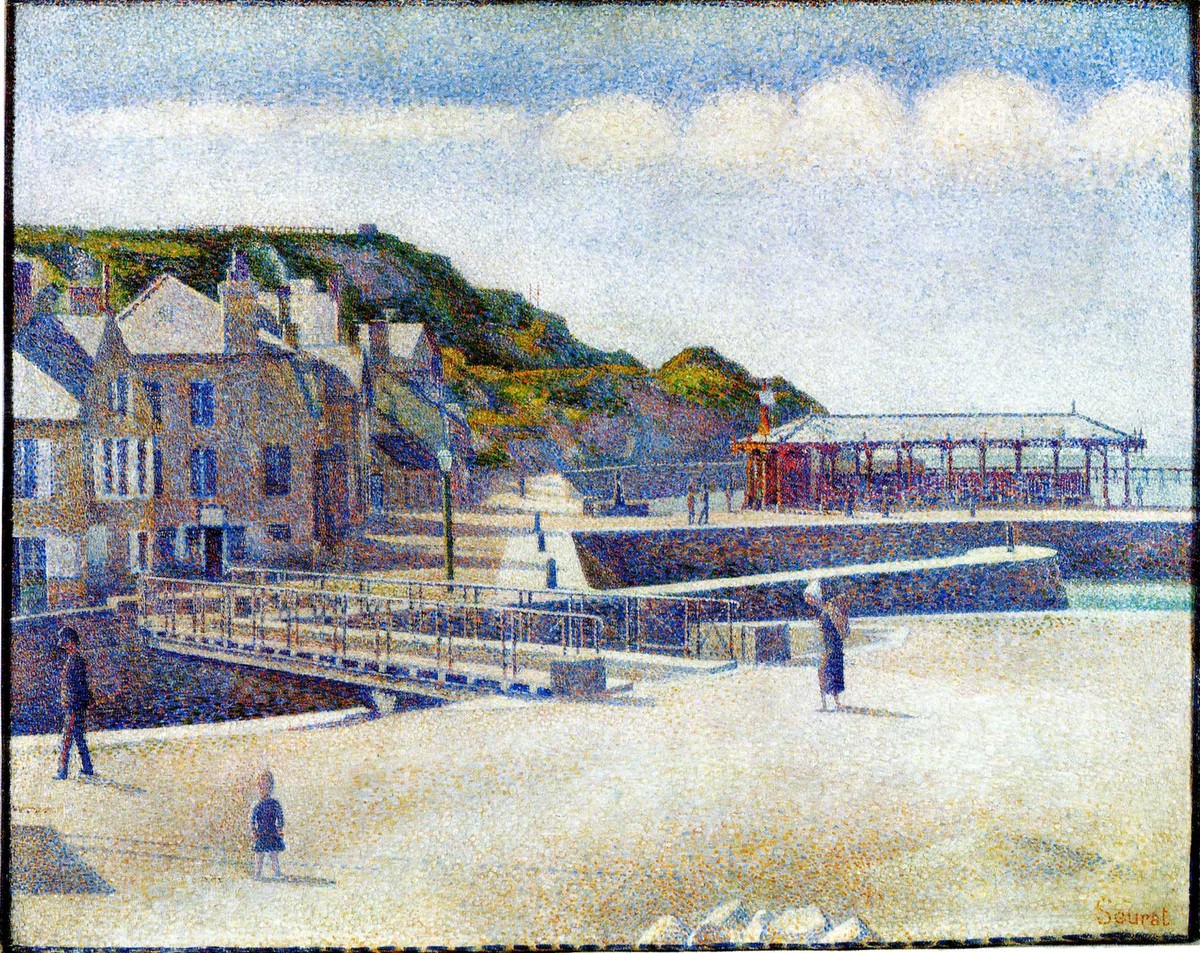 The Harbour and the Quays at Port-en-Bessin by Georges Seurat