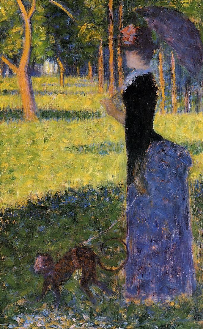 Woman with a Monkey by Georges Seurat