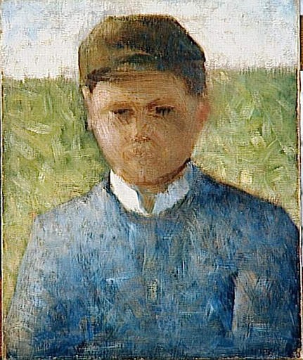 Young Peasant in Blue by Georges Seurat
