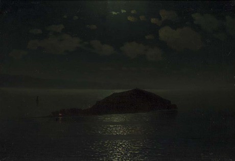 Lake Sevan and the Isle at night by Gevorg Bashindzhagian