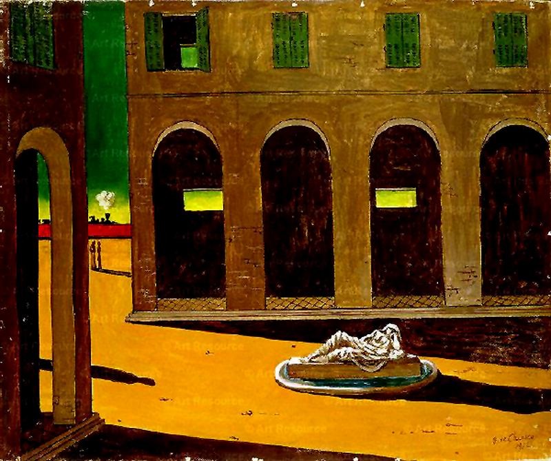 Italian Piazza by Giorgio de Chirico