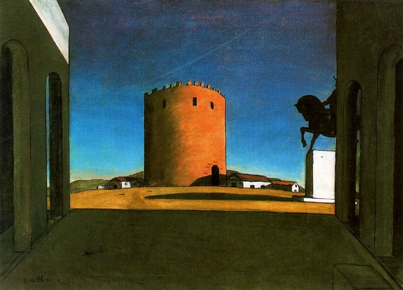 The Red Tower by Giorgio de Chirico