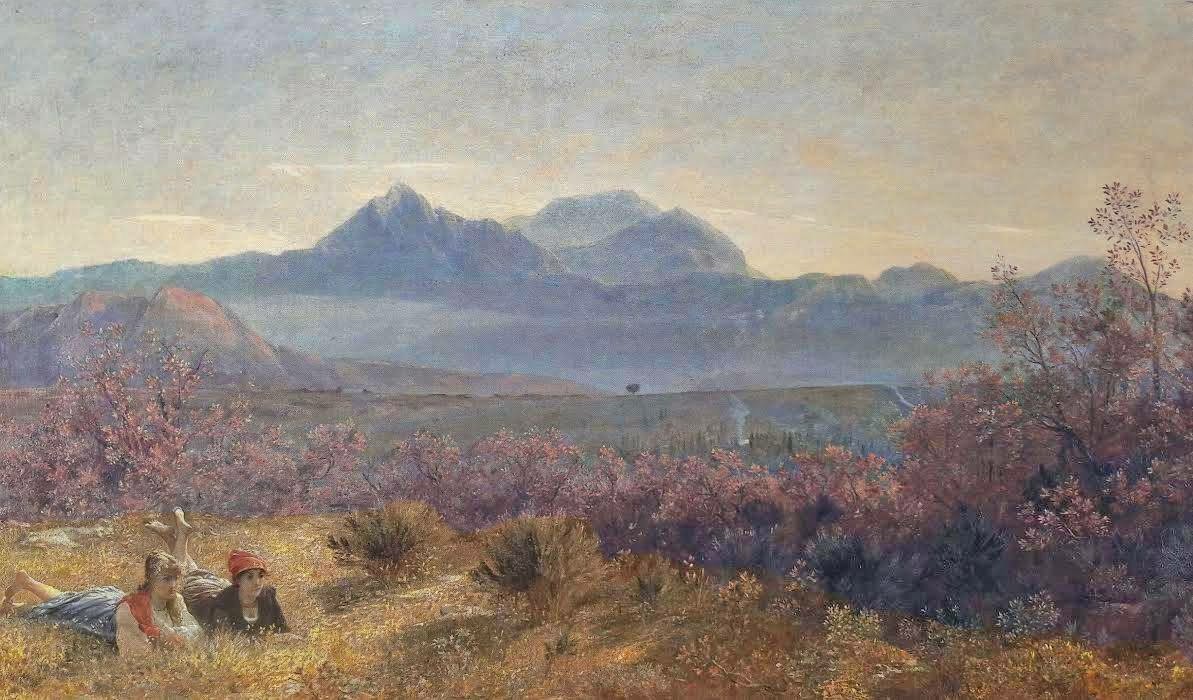 The Apuan Alps from San Rossore by Giovanni (Nino) Costa