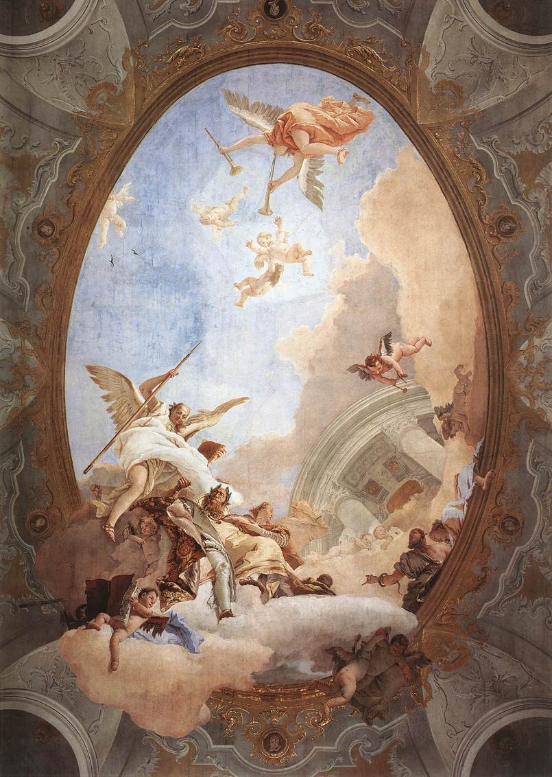 Allegory of Merit Accompanied by Nobility and Virtue by Giovanni Battista Tiepolo