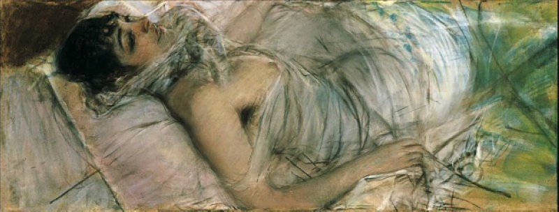 The Countess de Rasty lying by Giovanni Boldini