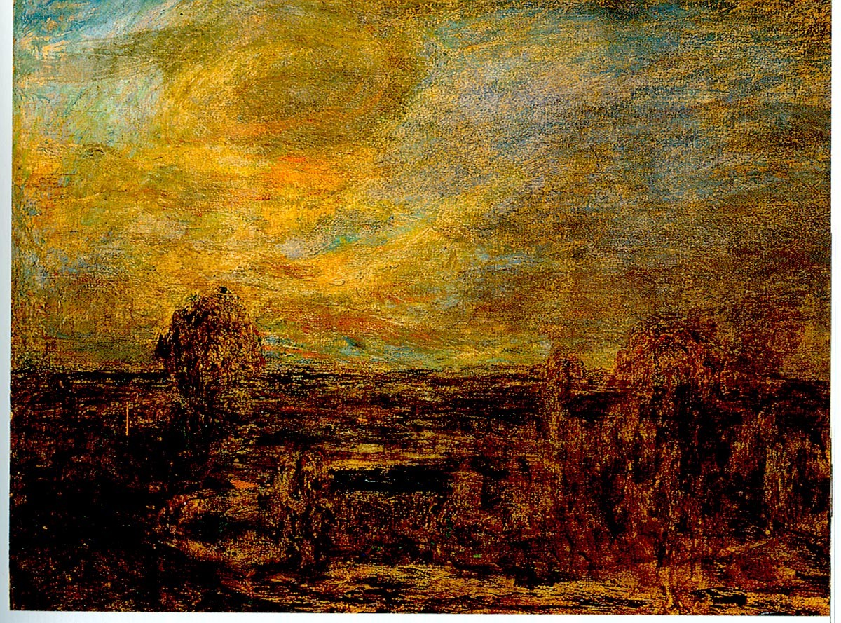 Plain when it gets dark by Giovanni Segantini