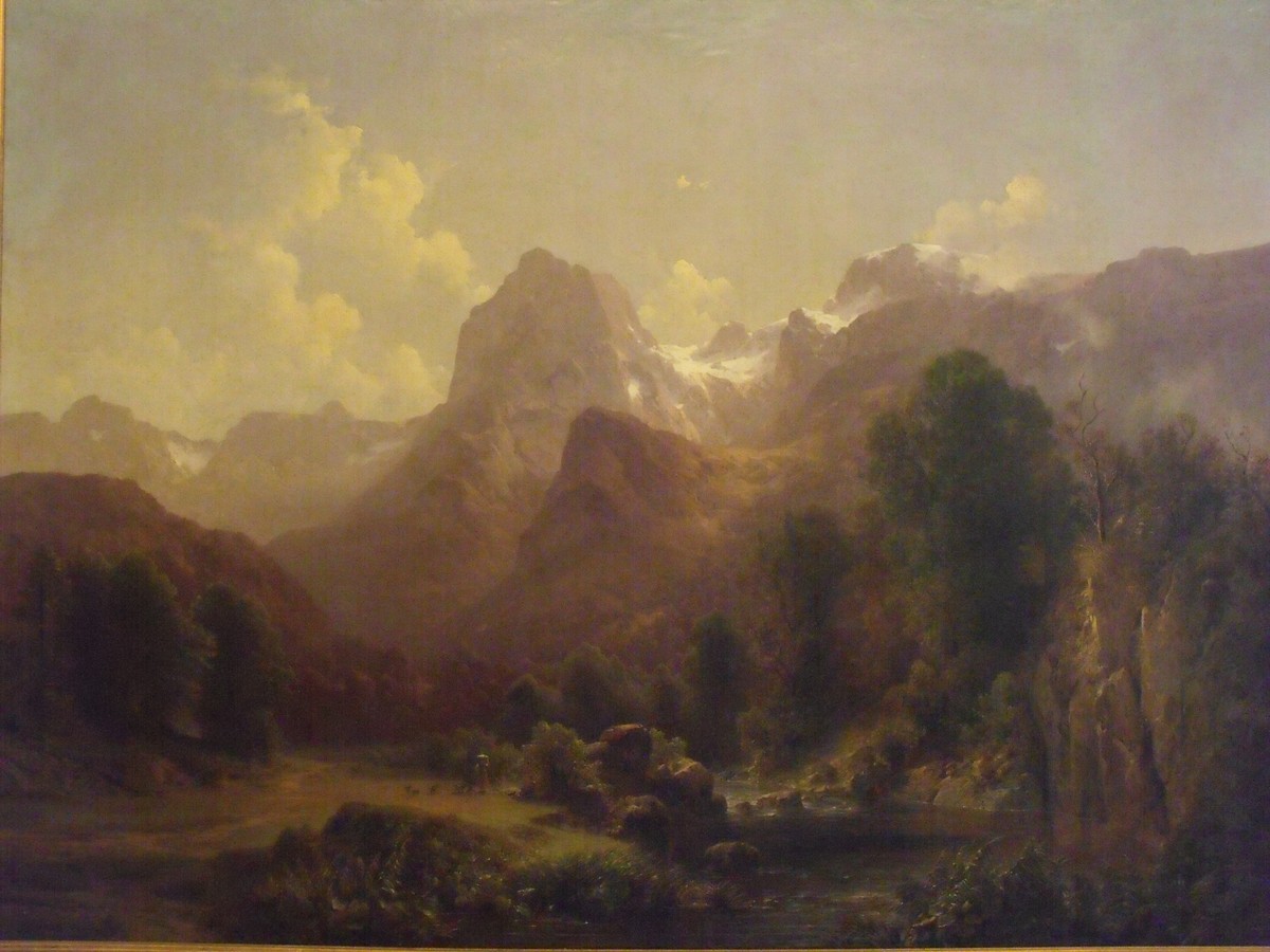 Paysage de montagne en Bavière by Giulio Lange