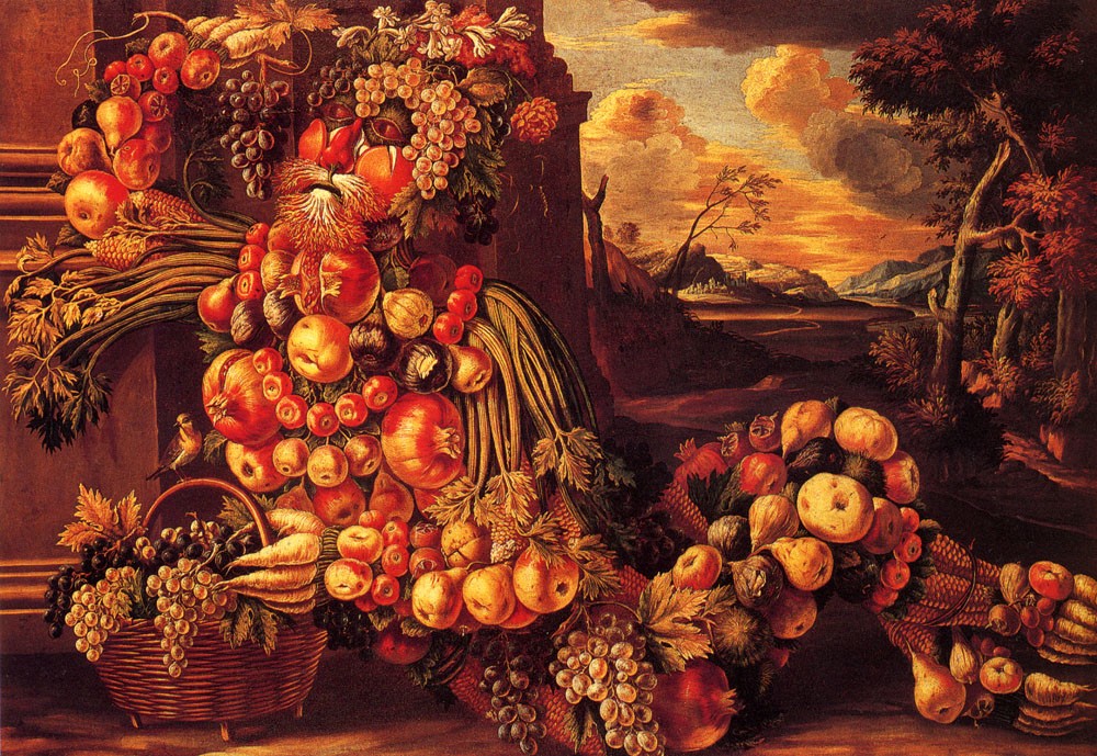 Seated Figure of Summer by Giuseppe Arcimboldo