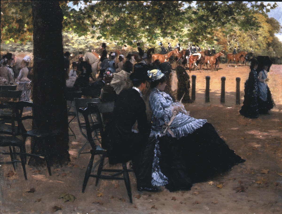 Flirt, Hyde Park (Next to the track) by Giuseppe De Nittis